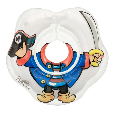 Круг для купания ROXY-KIDS надувной на шею для новорожденных и малышей Flipper Пират